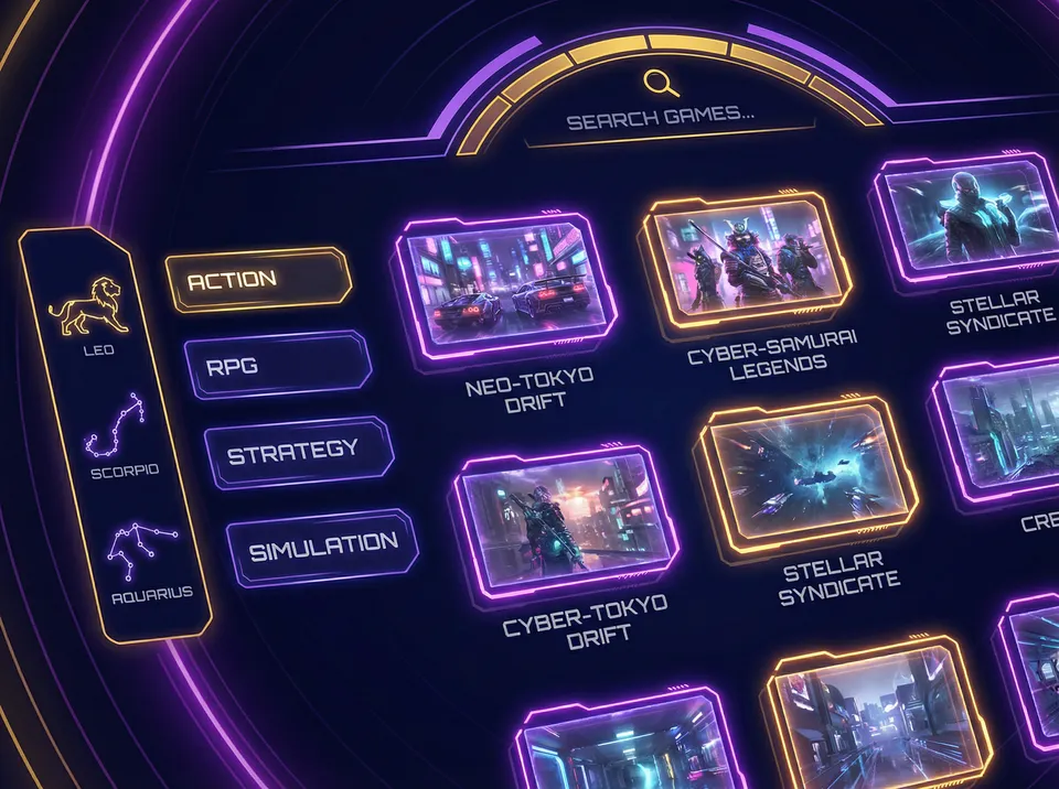 星座大厅游戏分类导航 - 九游棋牌